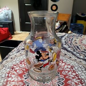 Disney Glass Vase with Mickey and Friends